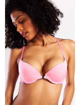 Golshan Githa Foam Cup Push Up Bra,Neon Pembe Renk Straplez Konforlu ve Şık Sütyen