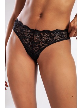 Golshan GColors Brazillian Külot, Kadın Dantelli Siyah Brezilyan Külot
