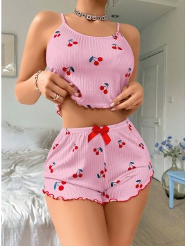 2Lİ Kirazlı Şortlu Takım