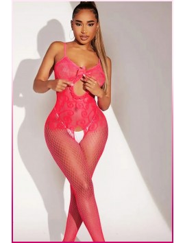 Pembe Fantezi Kadın Seksi  Vücut Çorabı