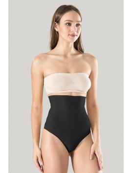 Kadın Ten Dikişsiz Eksta Yüksek Bel Silikon. Mideli String 1 Beden Inceltici Külot Korse