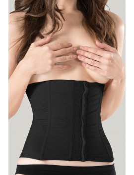 Agraflı Siyah Korse,Underbust Toparlar,1 Beden İncelten,Gün Boyu Konforlu Sıkılaştırıcı Bambu Korse